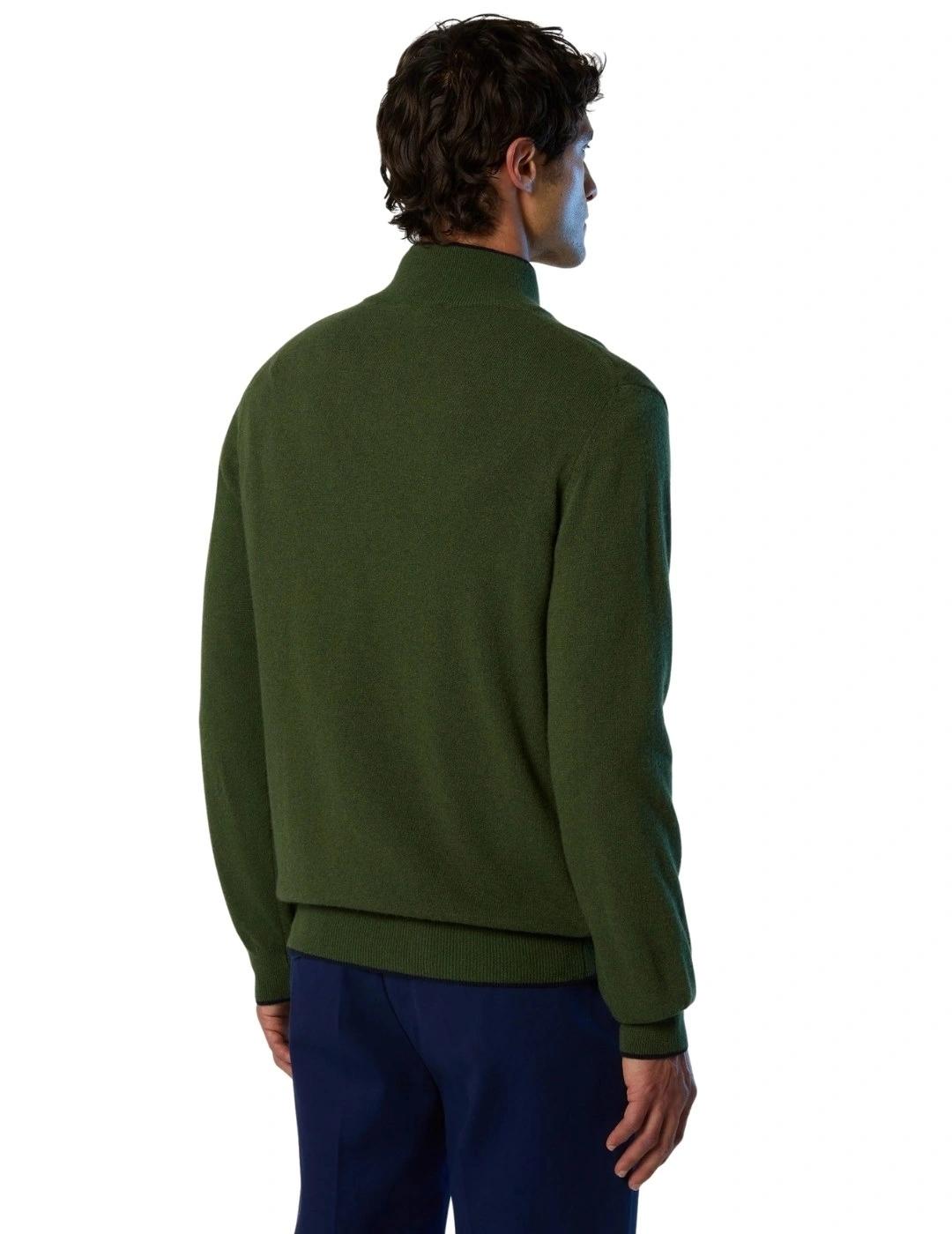 North Sails Jersey media cremallera Ivy Green