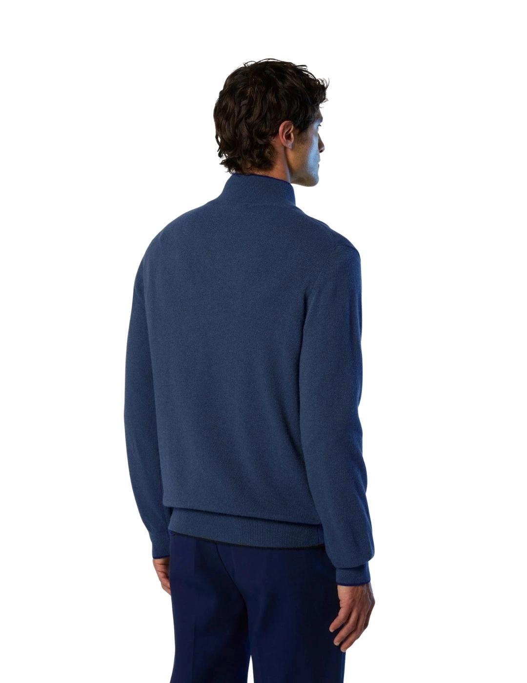 North Sails Jersey media cremallera Azul