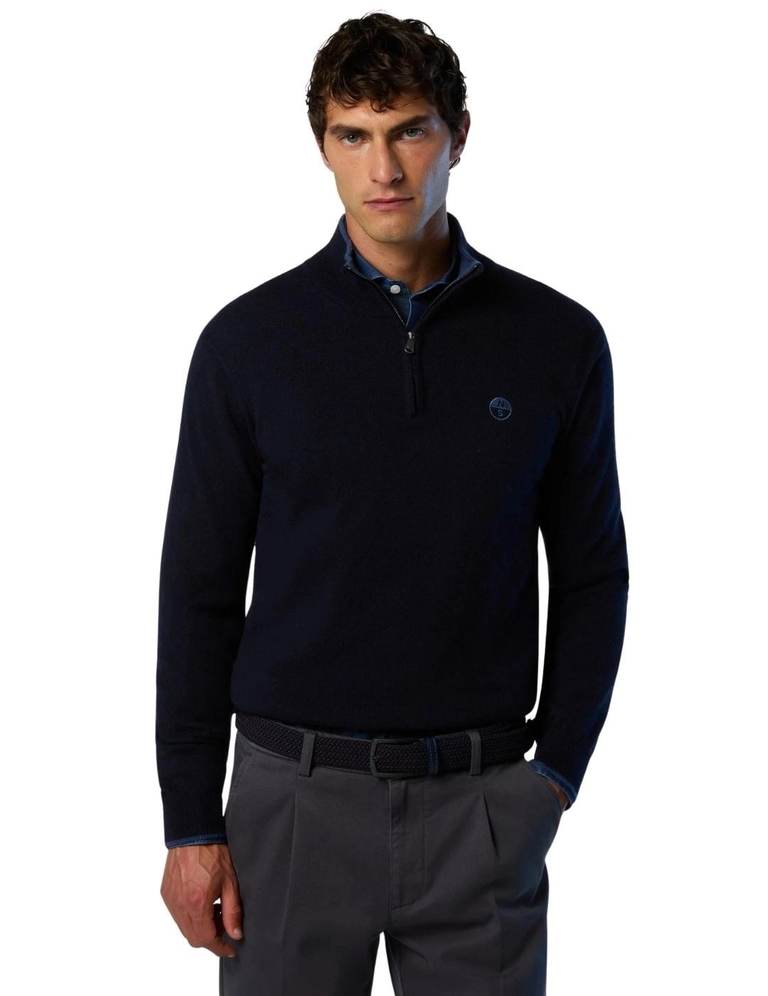 North Sails Jersey media cremallera Navy Blue