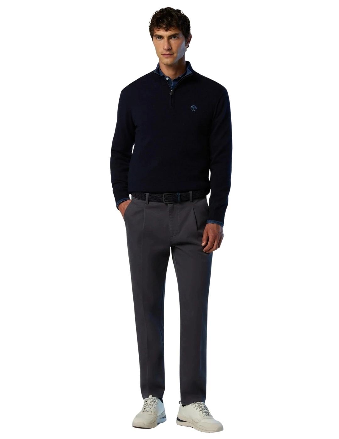 North Sails Jersey media cremallera Navy Blue