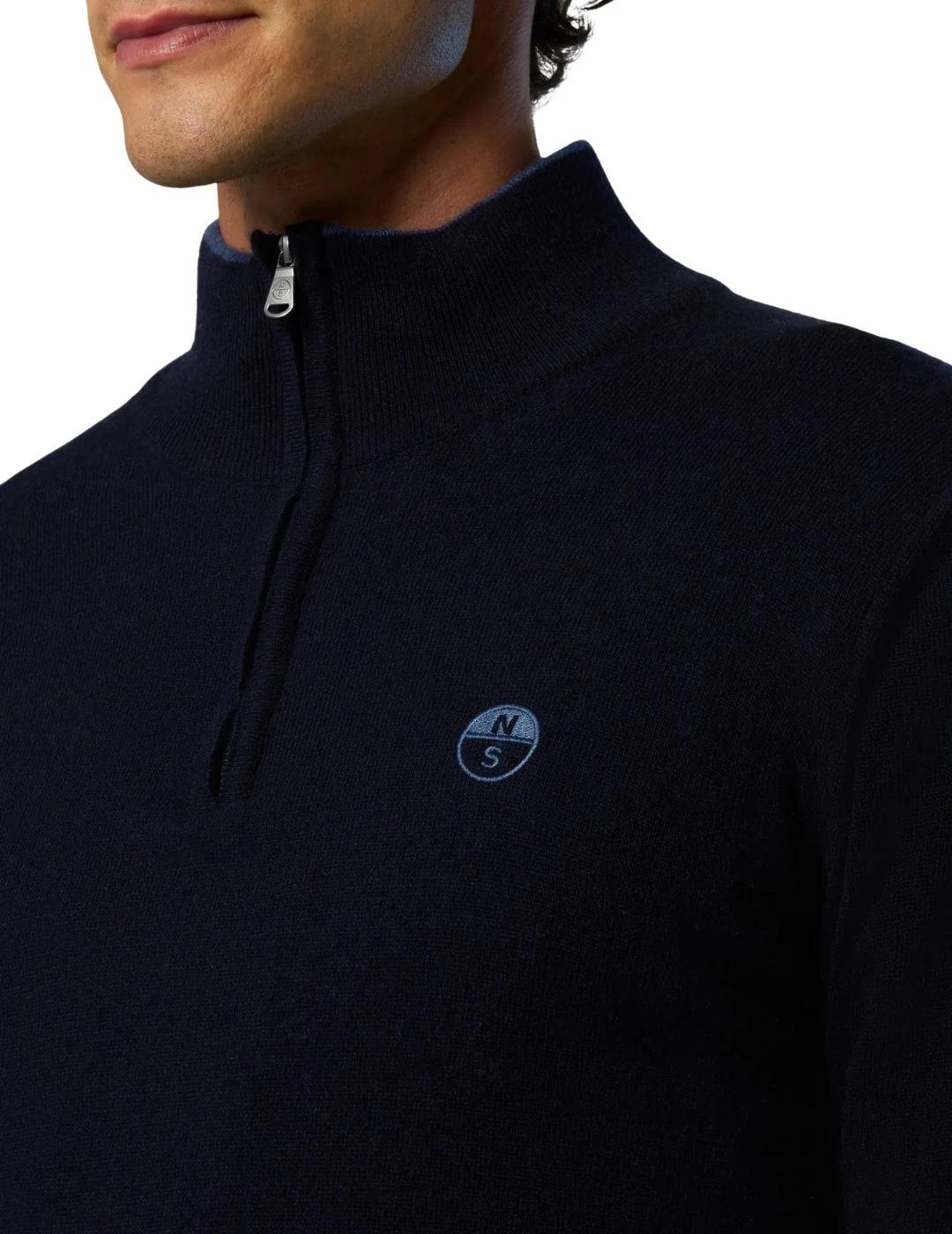 North Sails Jersey media cremallera Navy Blue