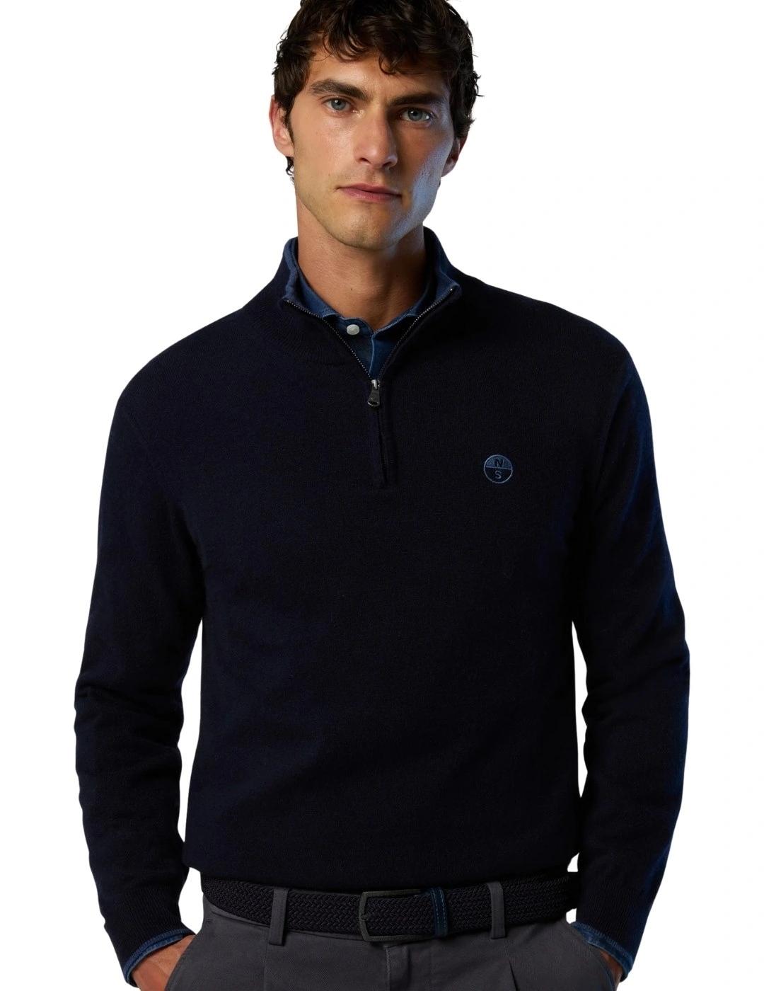 North Sails Jersey media cremallera Navy Blue