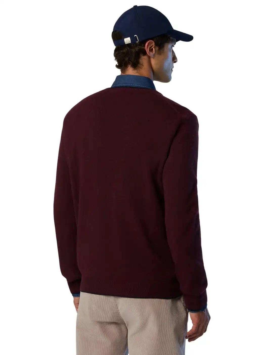 North Sails Jersey cuello redondo y logo Granate