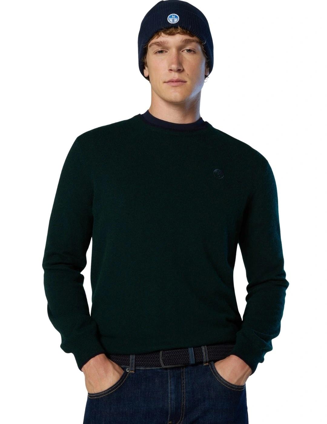 North Sails Jersey cuello redondo y logo Pine