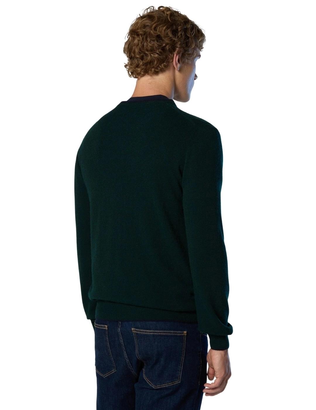 North Sails Jersey cuello redondo y logo Pine