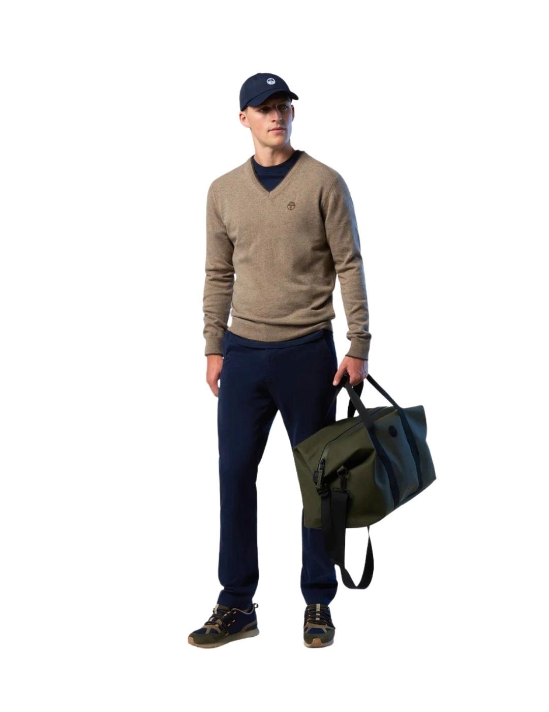 North Sails Jersey cuello pico Beige