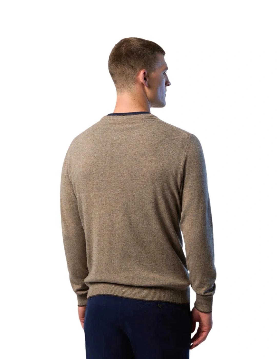 North Sails Jersey cuello pico Beige