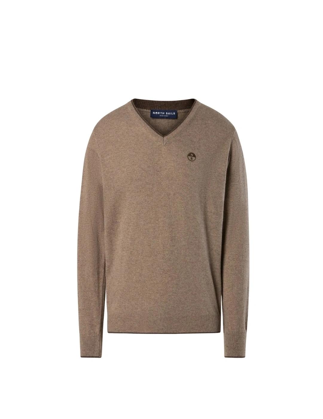 North Sails Jersey cuello pico Beige