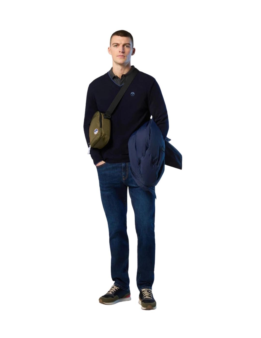 North Sails Jersey cuello pico Navy Blue