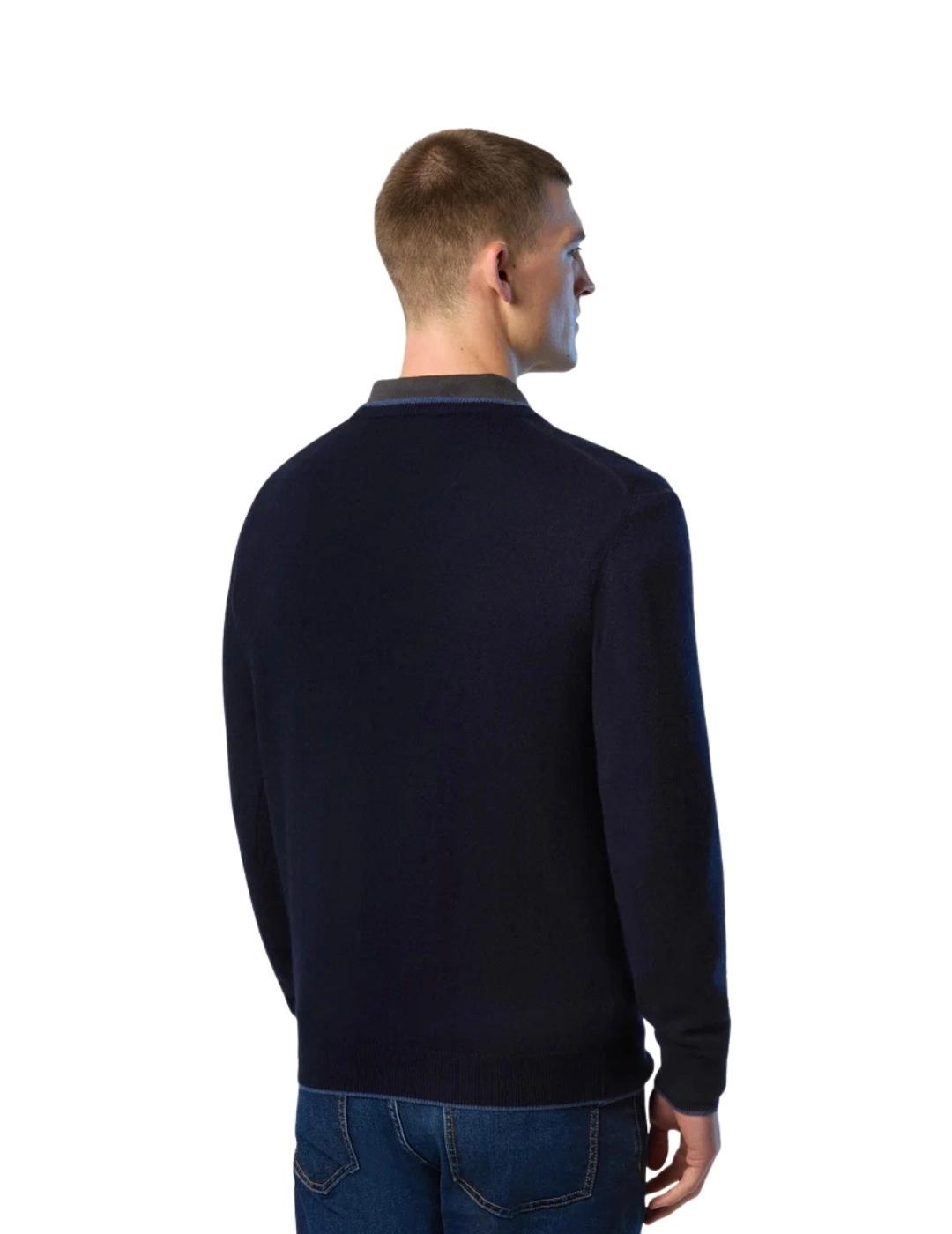 North Sails Jersey cuello pico Navy Blue