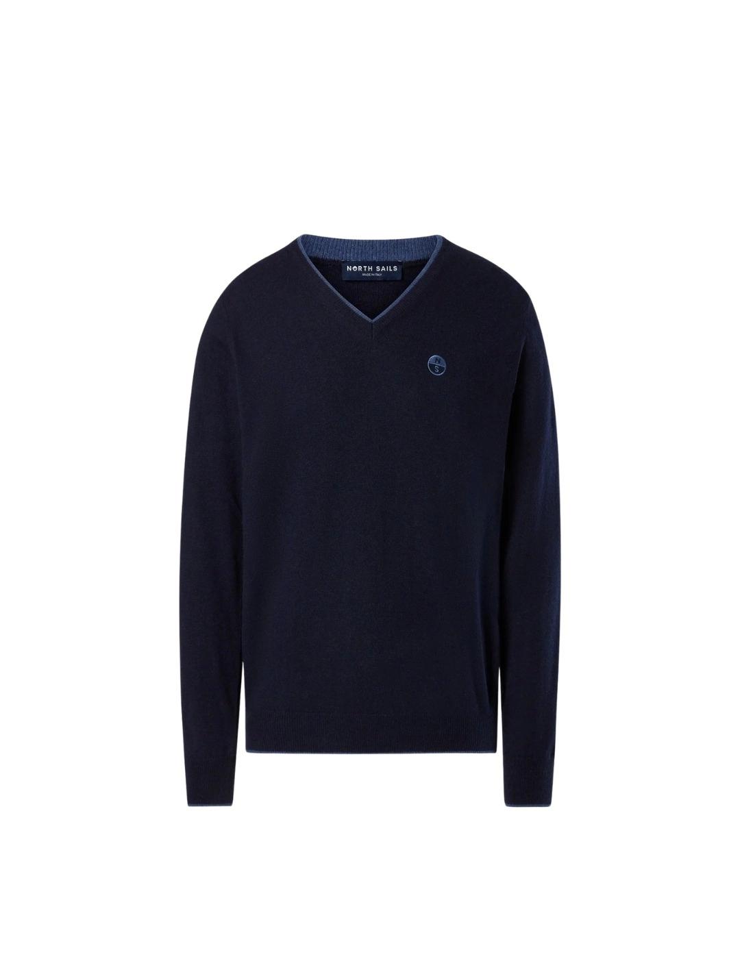 North Sails Jersey cuello pico Navy Blue
