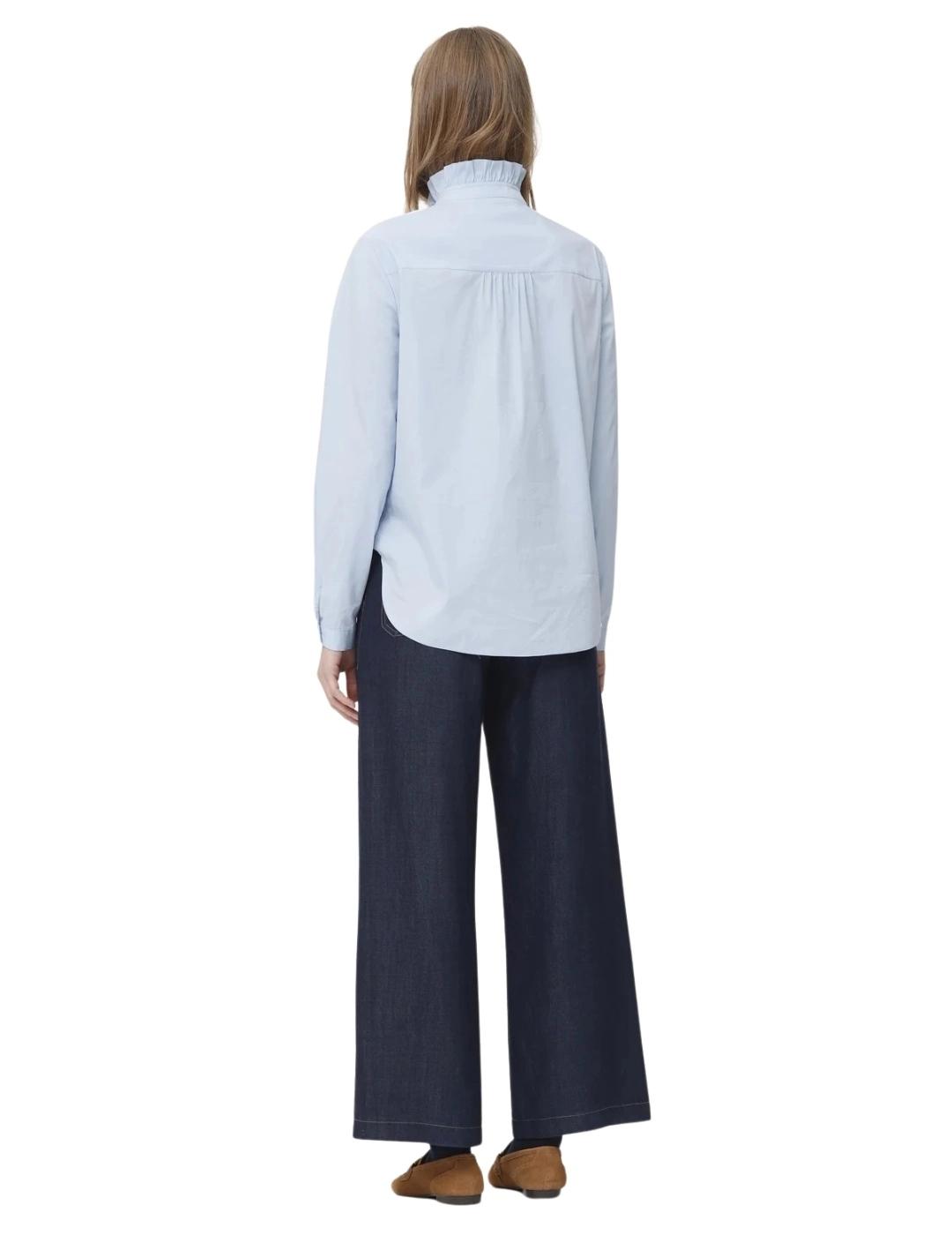 Oky Camisa Ferrat Popelín Stretch Azul Claro