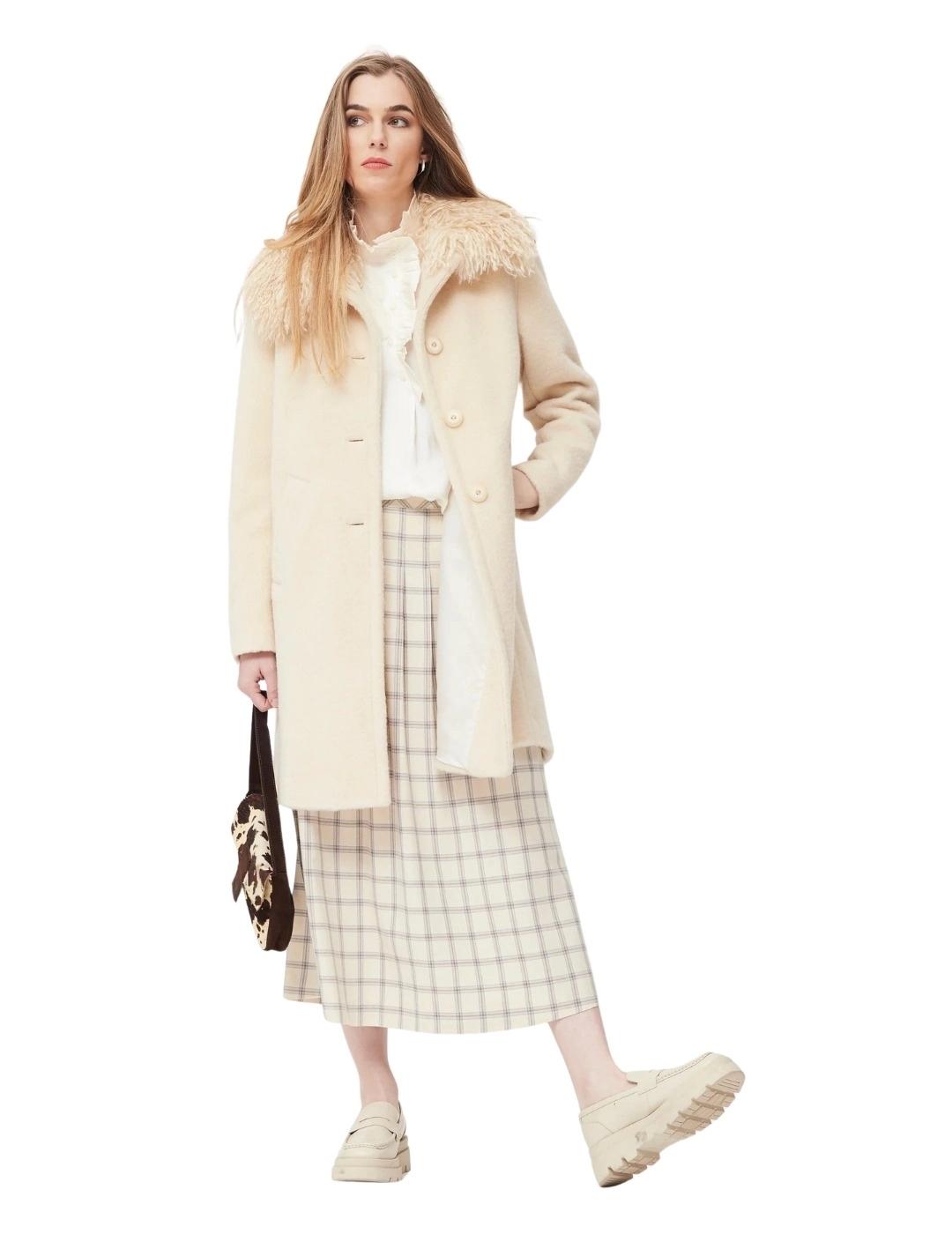 Oky Abrigo Adolfo Punto Grueso Enfieltrado Crudo