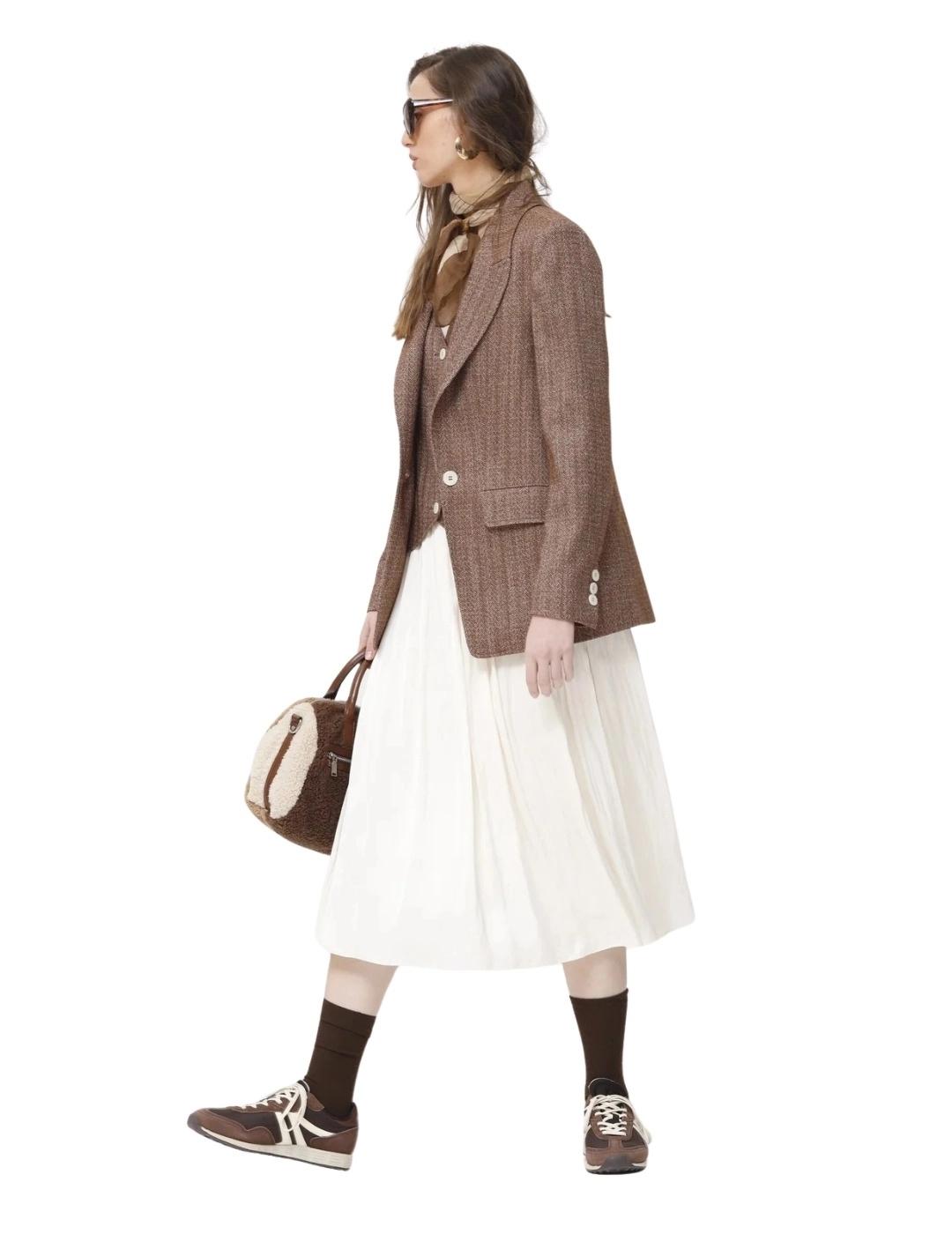 Oky Chaqueta Tabago Espiga Marrón