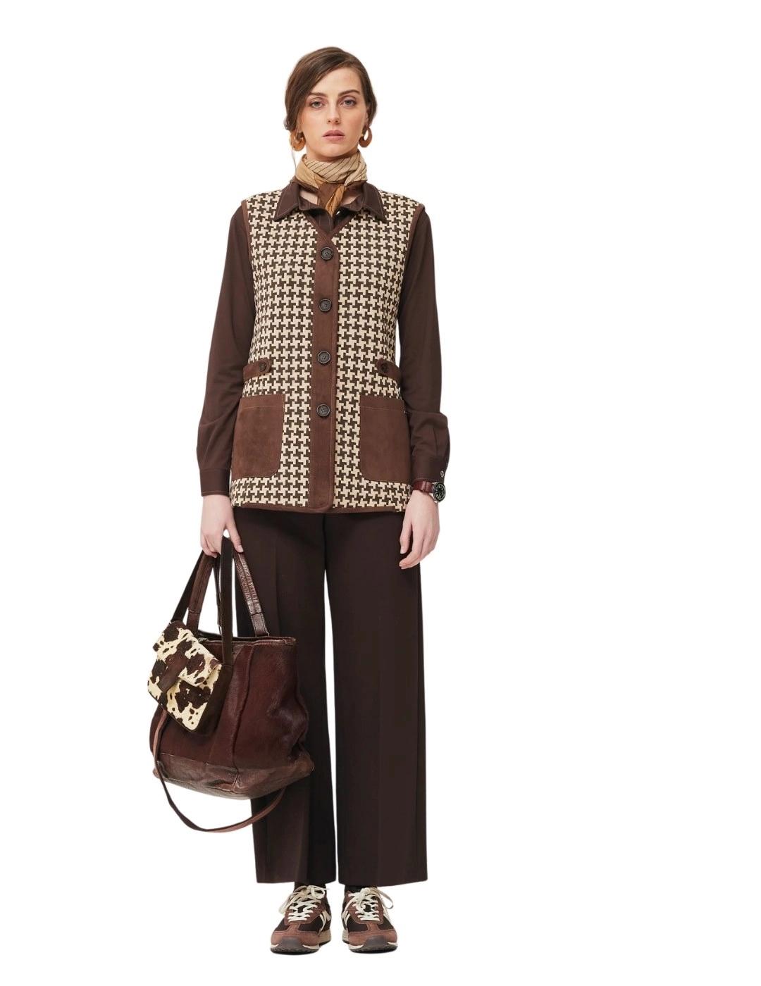 Oky Pantalón Sinka Punto Roma Marrón