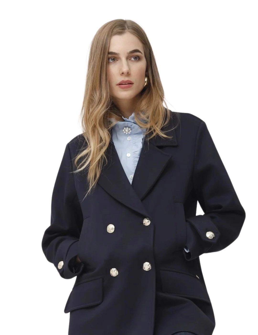 Oky Abrigo Cuarta Sarga doble neopreno Marino