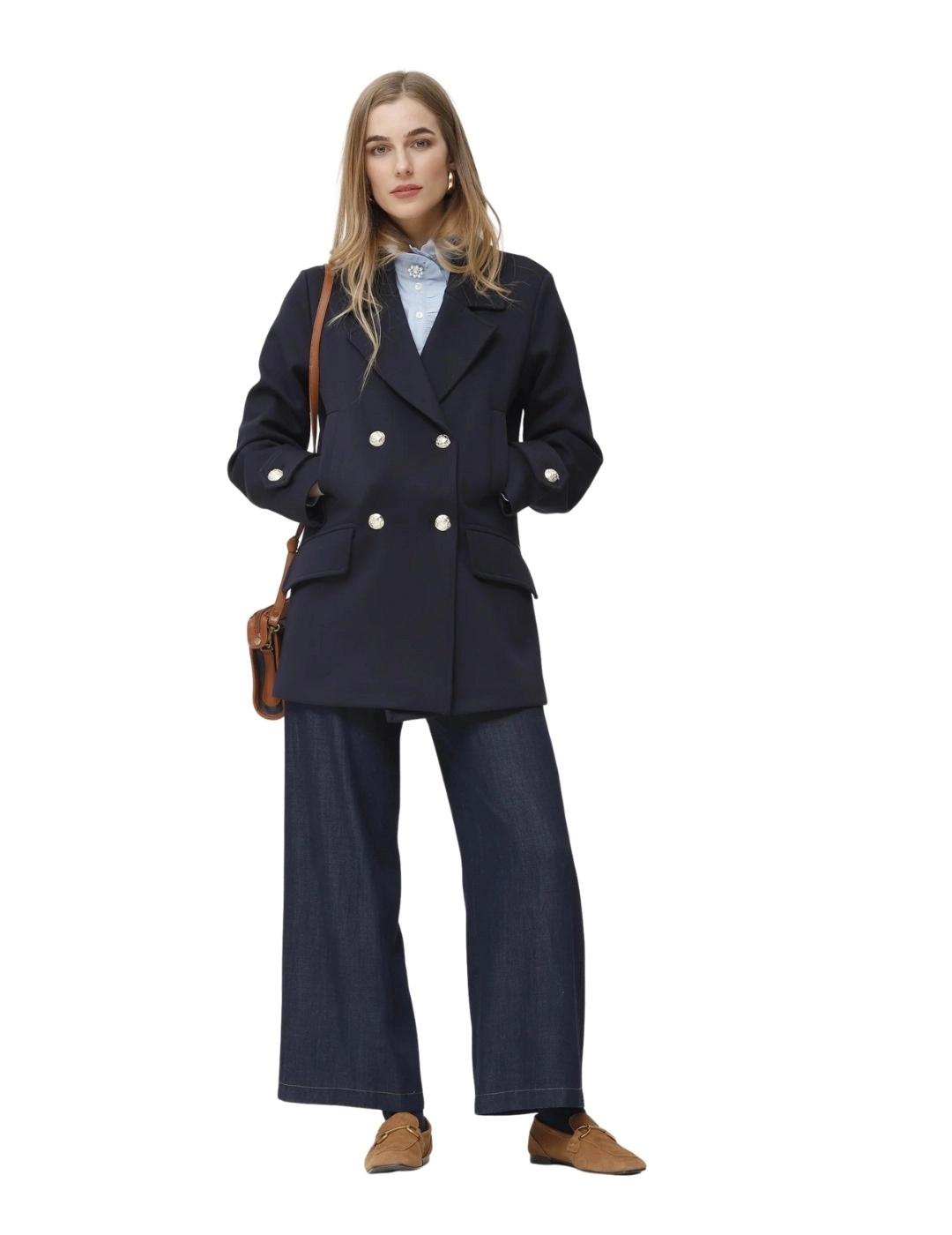 Oky Abrigo Cuarta Sarga doble neopreno Marino