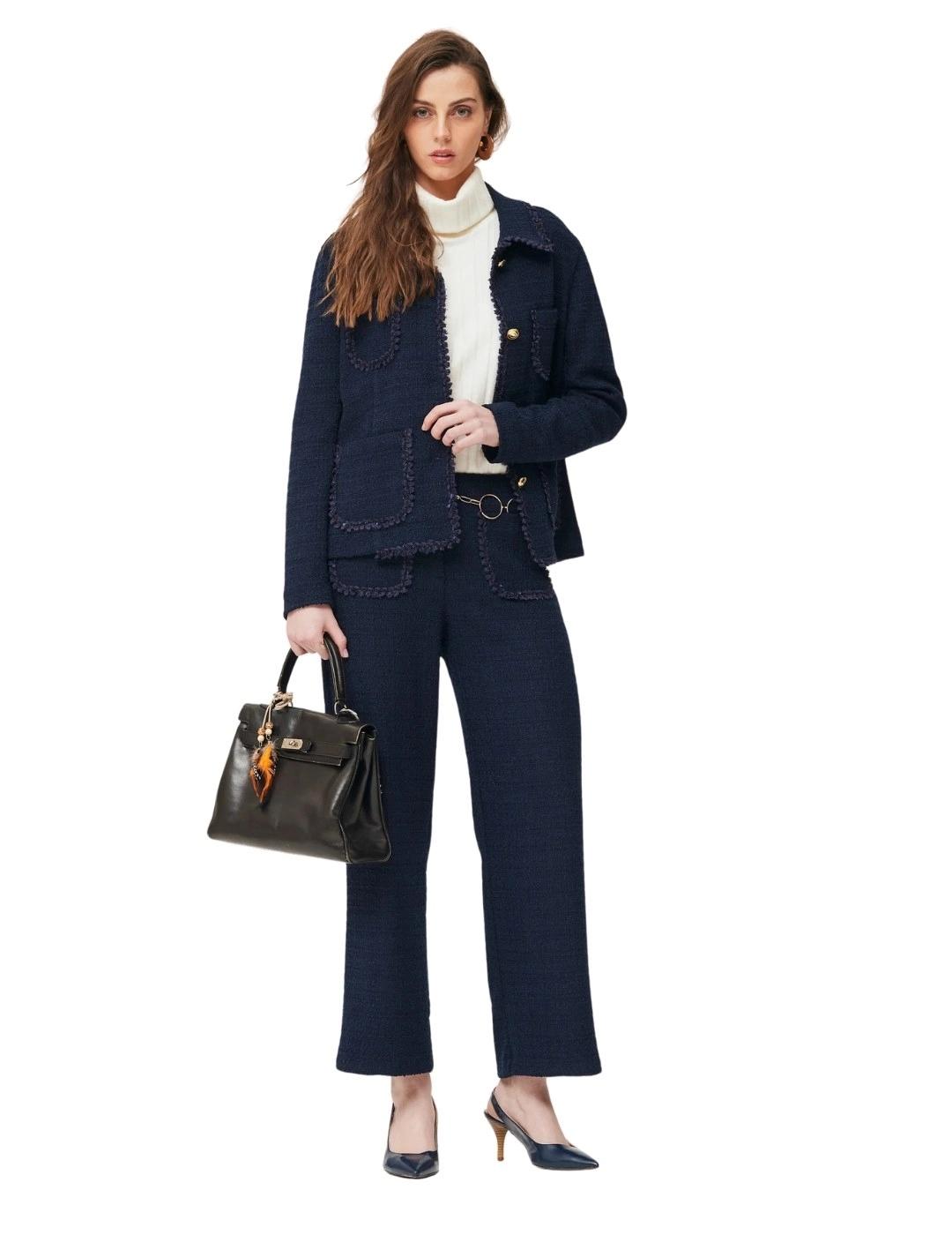 Oky Chaqueta Ecisa Tejido Chanel Marino