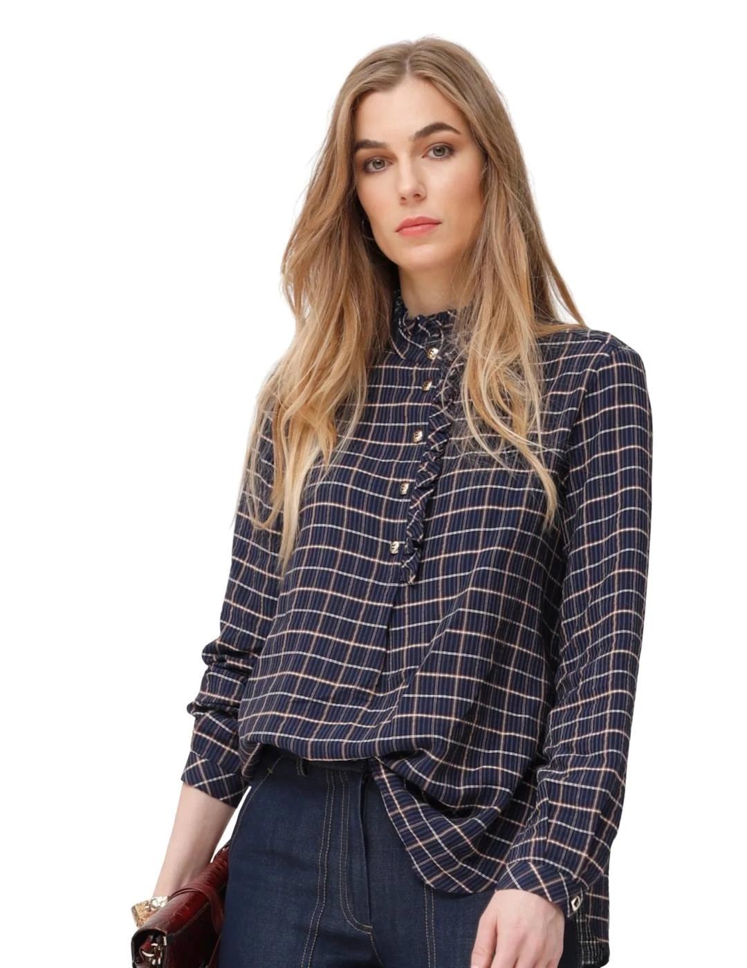 Oky Camisa Ferrat de Cuadros Viscosa