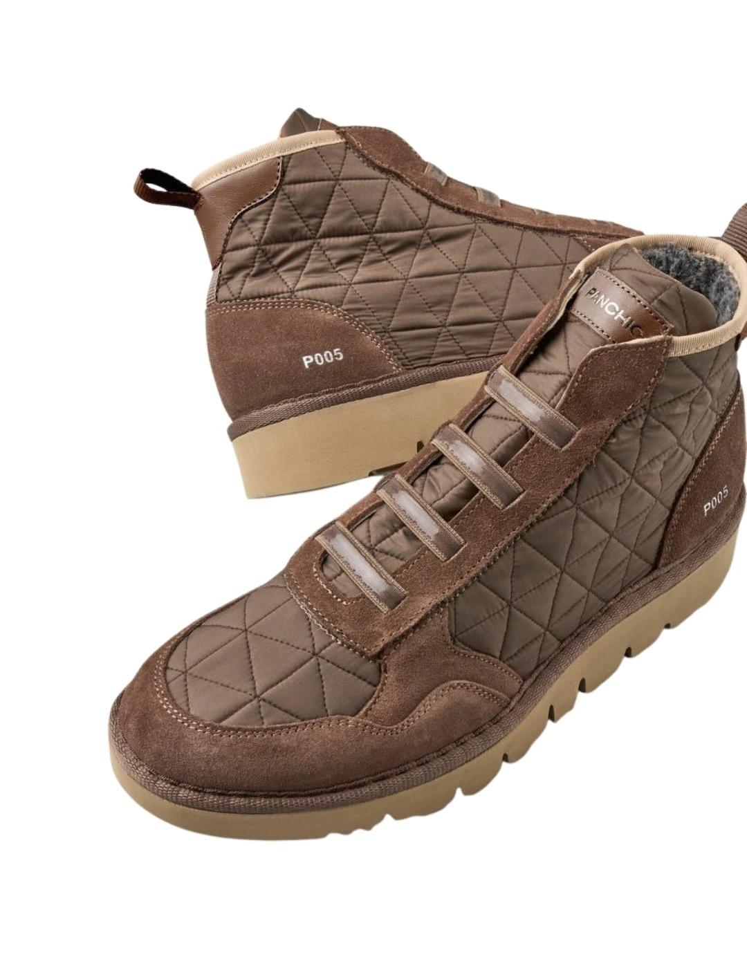 Panchic Botas P005 Quilted Marrón