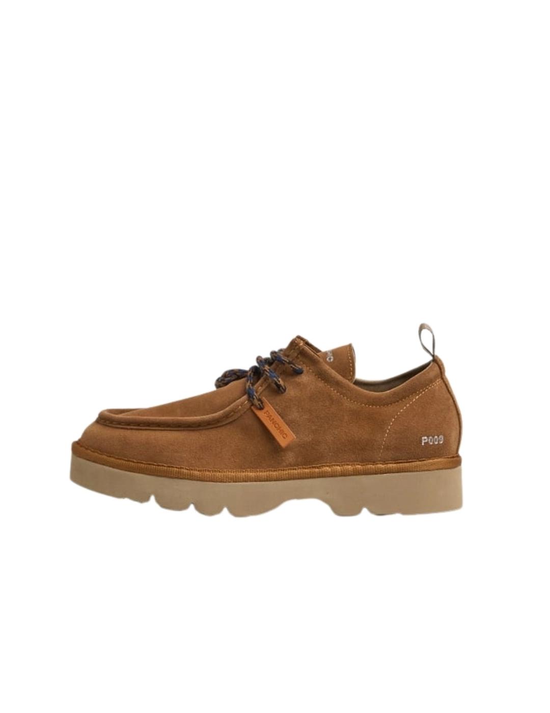 Panchic Zapatos P009 Lace-Up Camel