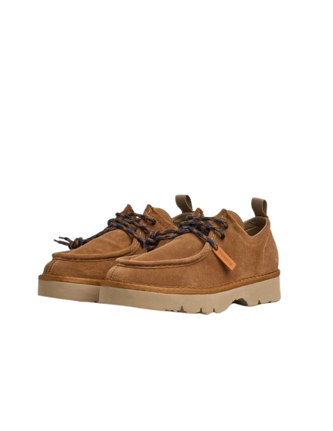 Panchic Zapatos P009 Lace-Up Camel