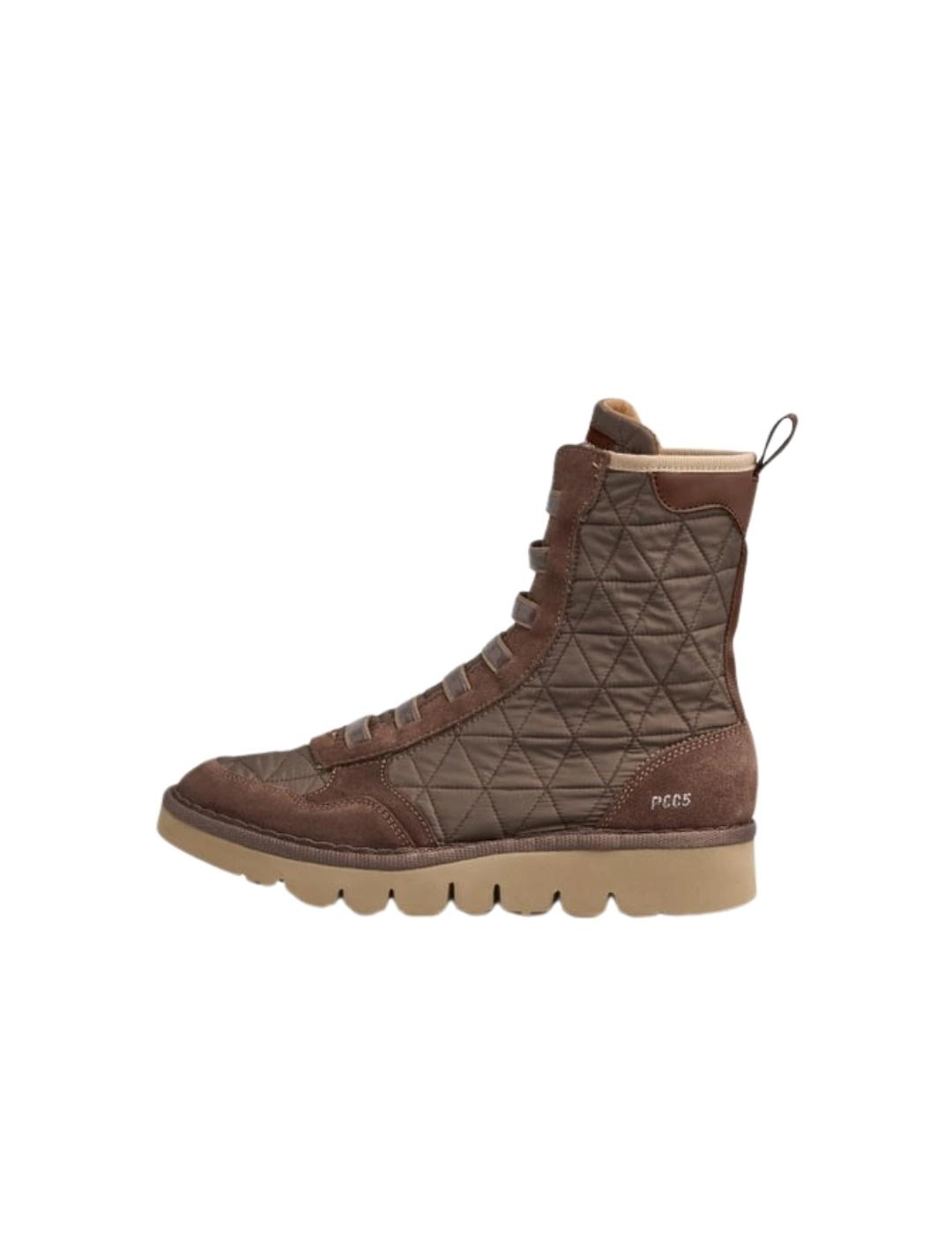 Panchic Botas P005 Combat Quilted Marrón