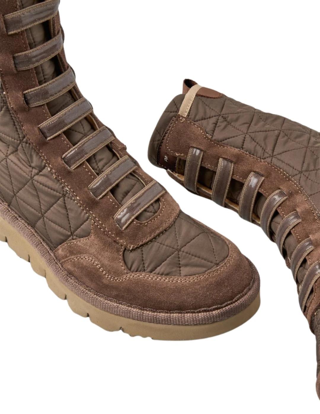Panchic Botas P005 Combat Quilted Marrón