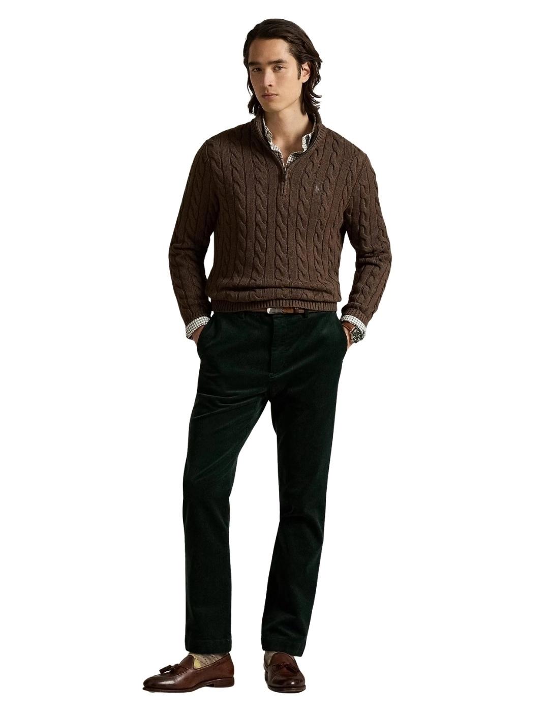 Ralph Lauren Jersey de punto de ochos Marrón