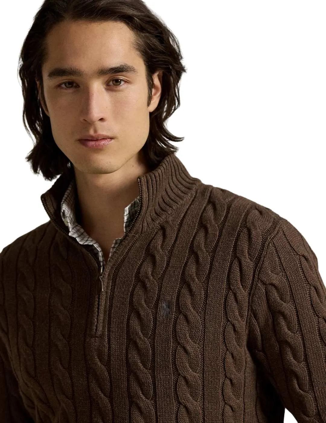 Ralph Lauren Jersey de punto de ochos Marrón