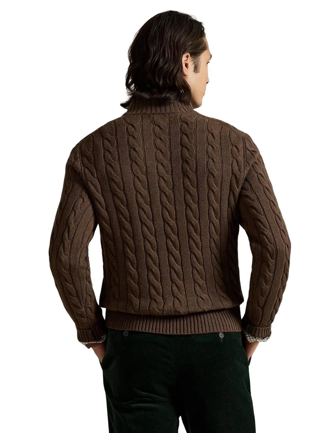 Ralph Lauren Jersey de punto de ochos Marrón