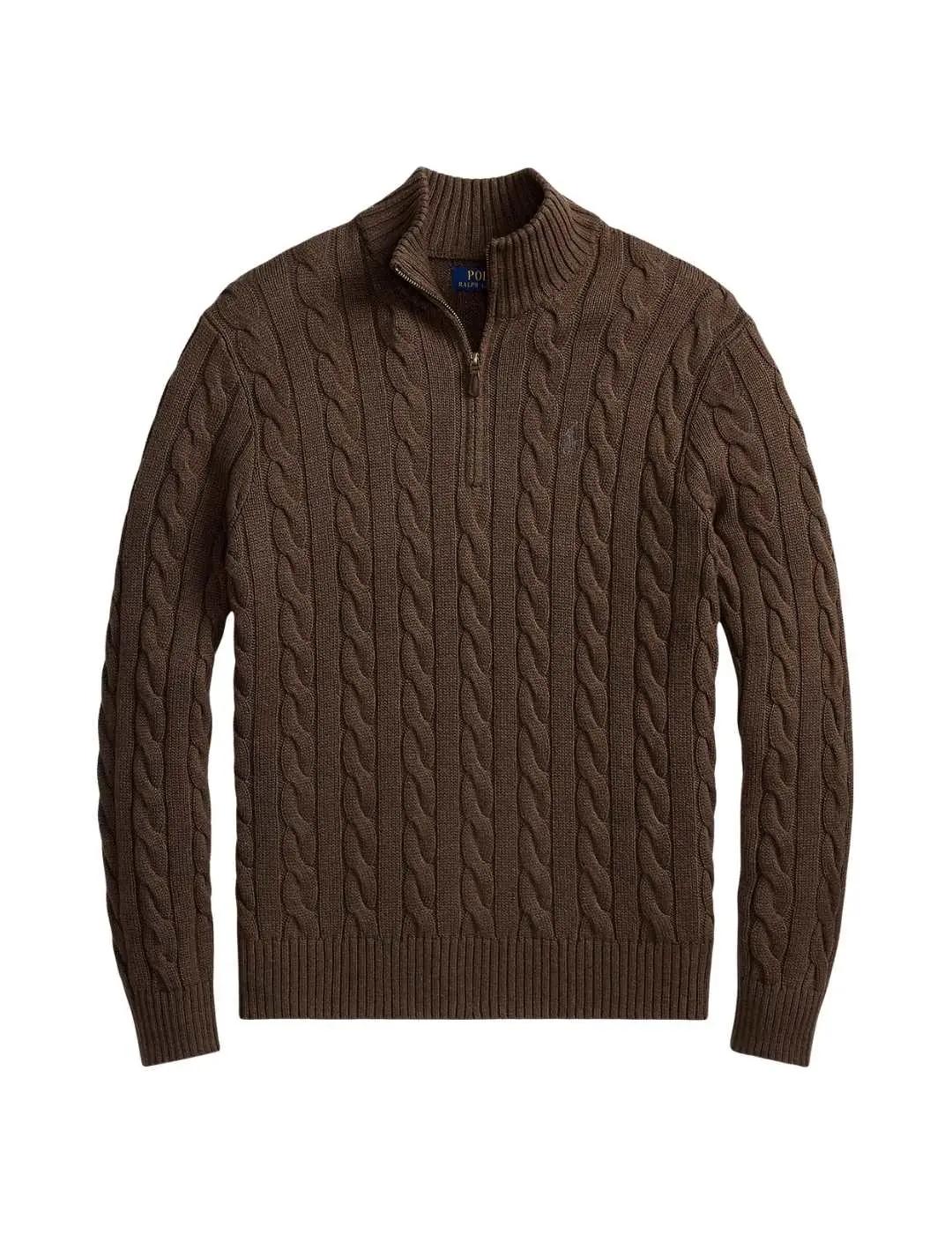 Ralph Lauren Jersey de punto de ochos Marrón