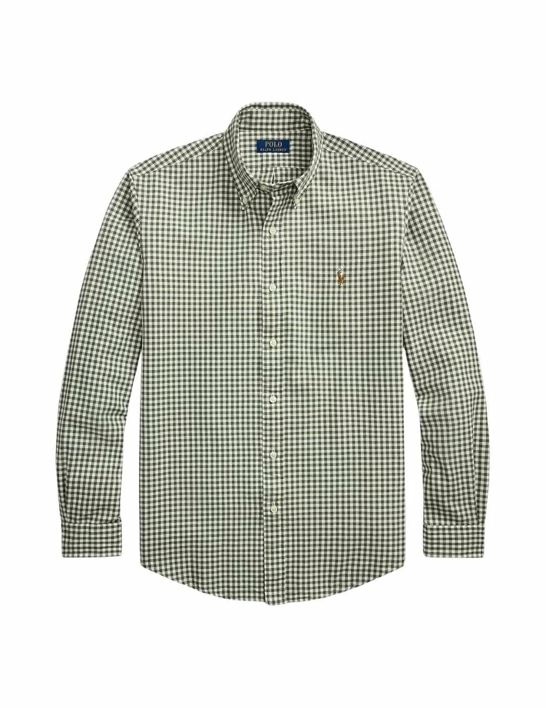 Ralph Lauren Camisa Oxford cuadros Verde