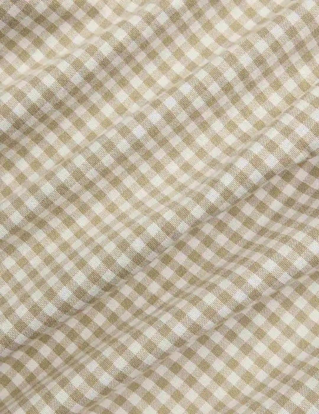 Ralph Lauren Camisa Oxford cuadros Beige