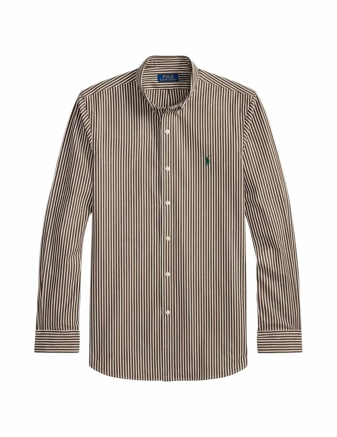 Ralph Lauren Camisa rayas Marrón Custom Fit
