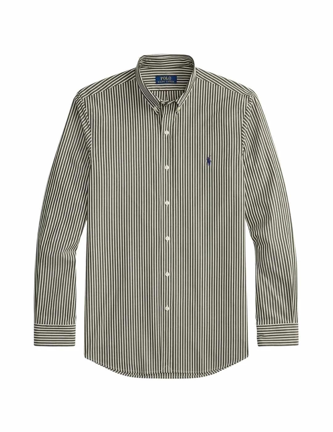 Ralph Lauren Camisa rayas Verde Custom Fit