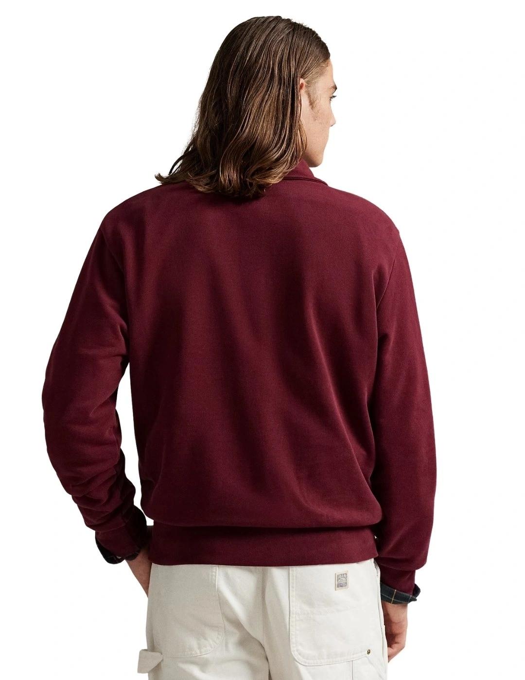 Ralph Lauren Sudadera con cuello de polar Granate