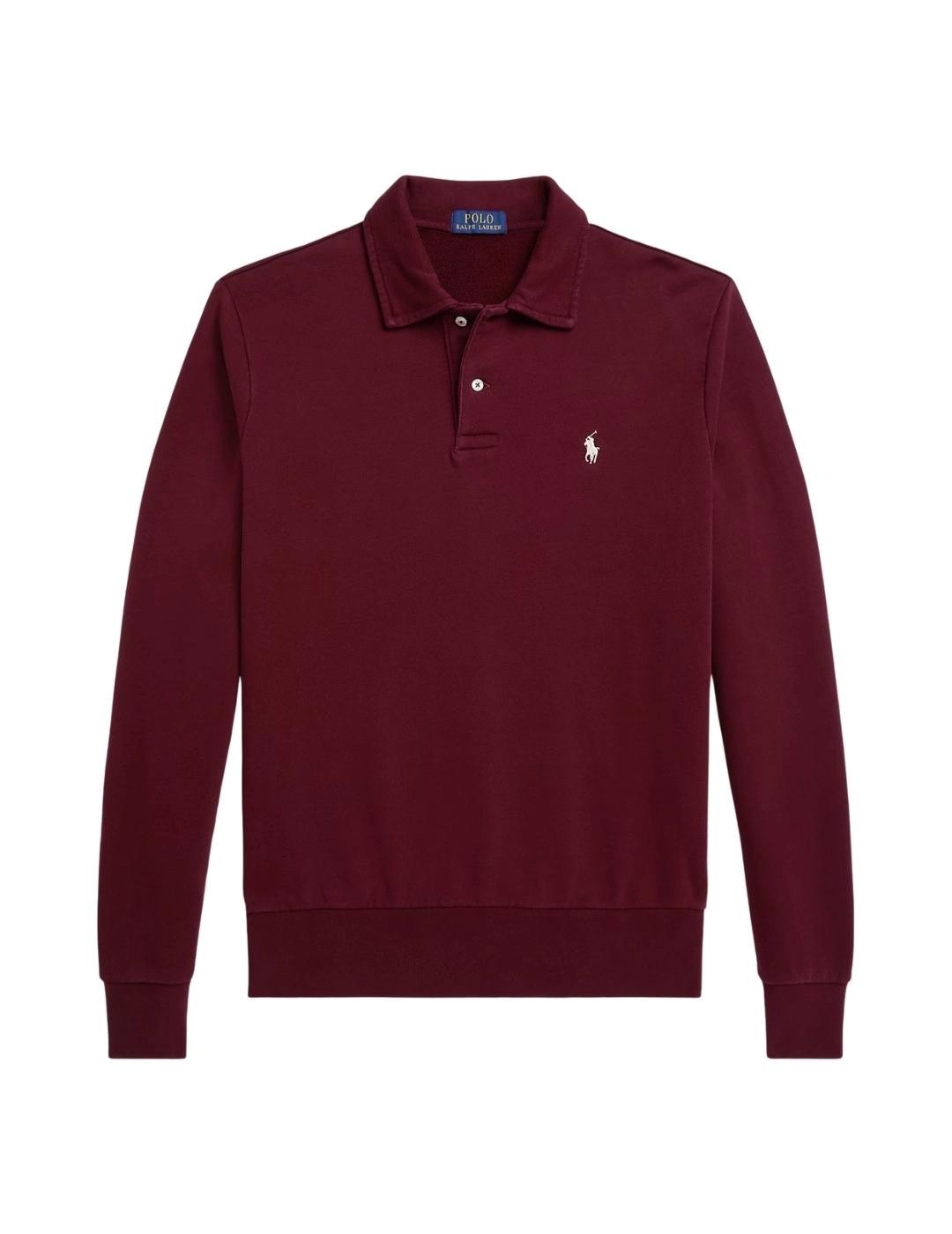 Ralph Lauren Sudadera con cuello de polar Granate
