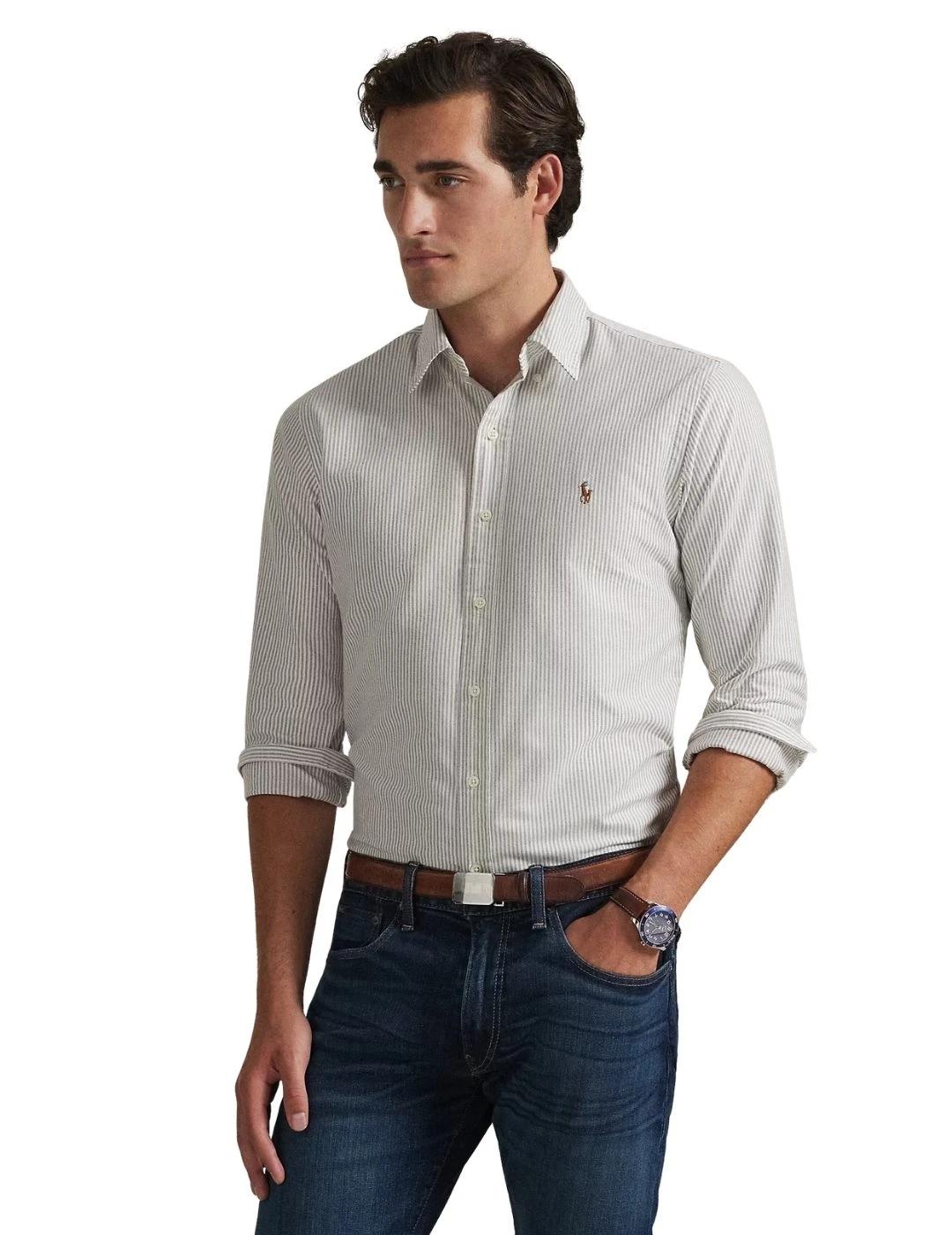 Ralph Lauren Camisa Oxford rayas Custom Fit