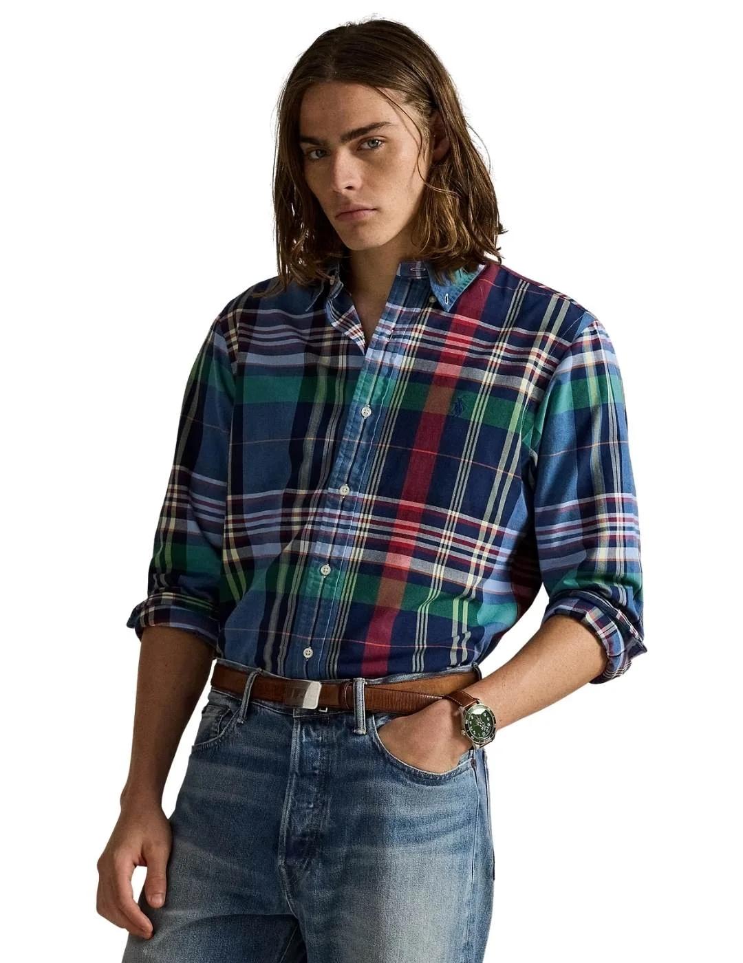 Ralph Lauren Camisa Oxford de cuadros multicolor