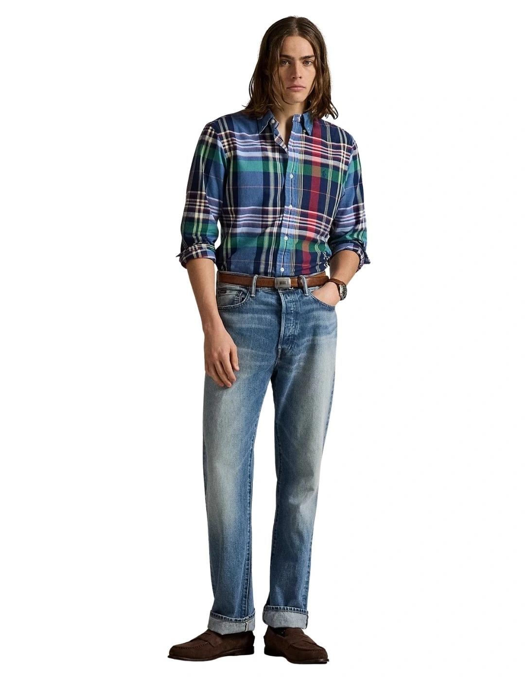 Ralph Lauren Camisa Oxford de cuadros multicolor