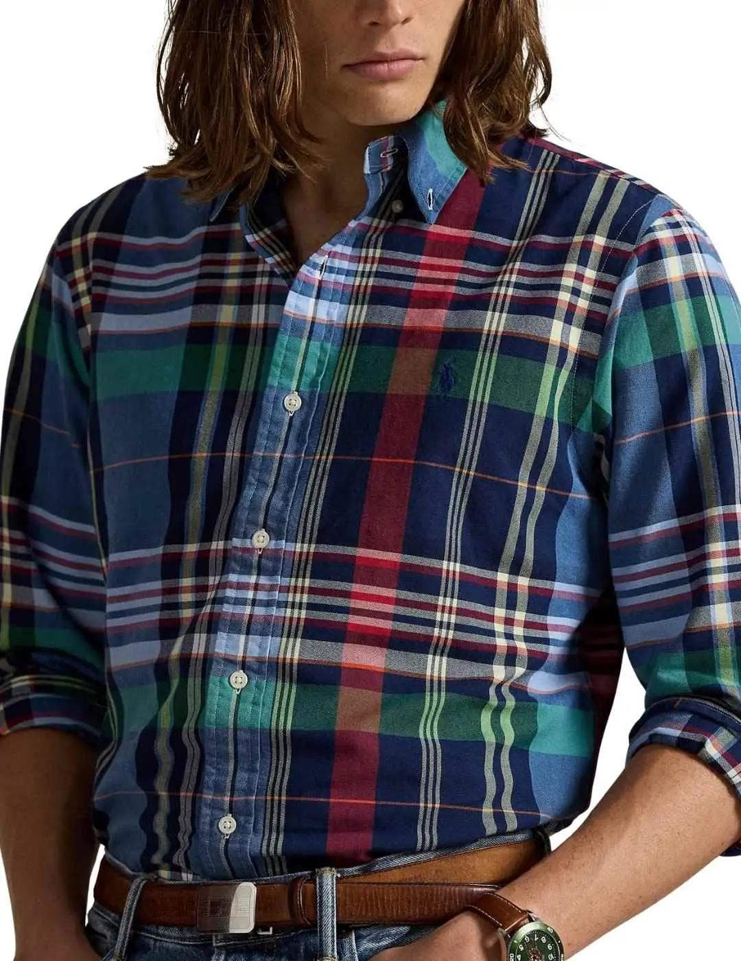 Ralph Lauren Camisa Oxford de cuadros multicolor