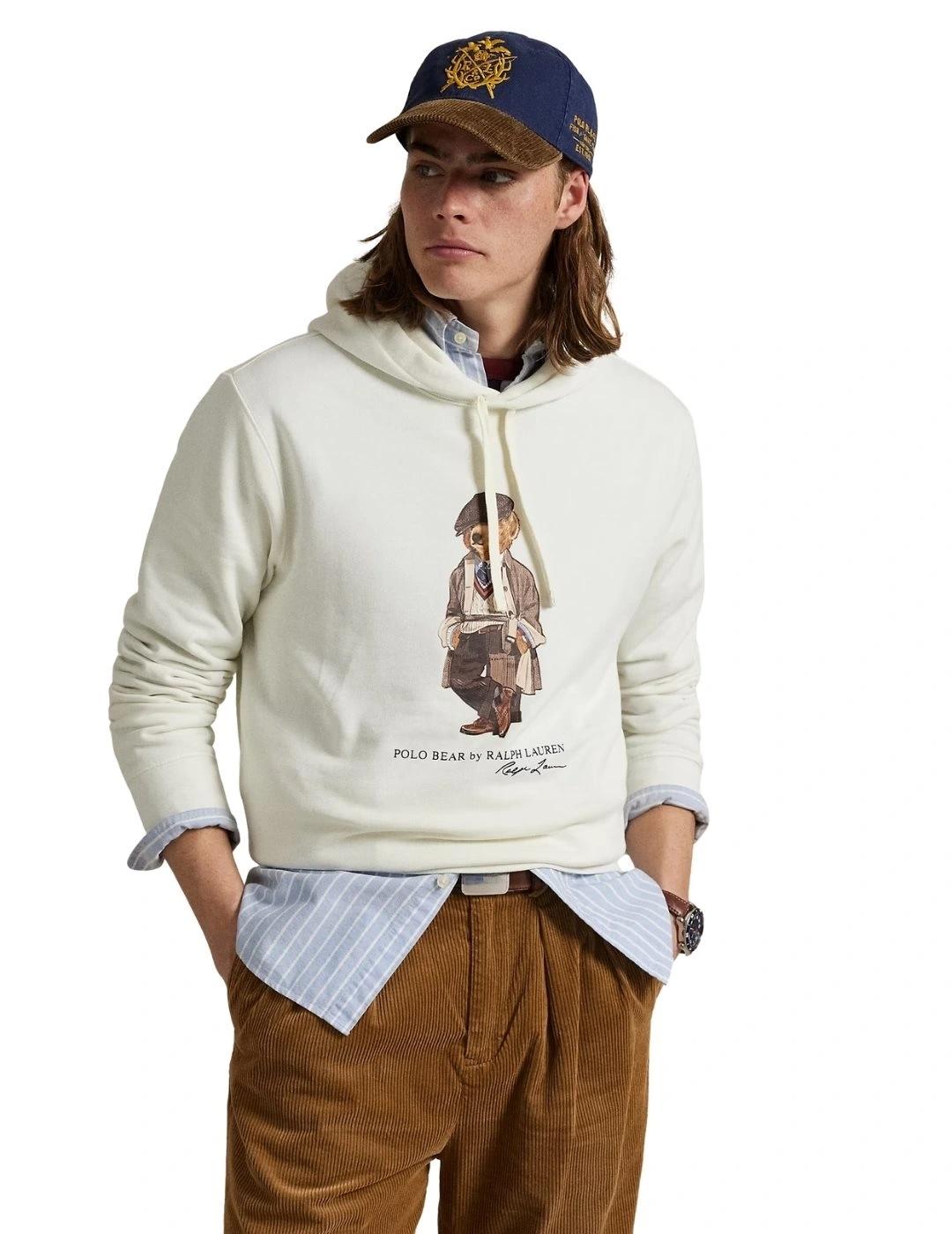 Ralph Lauren Sudadera de felpa Polo Bear Blanca