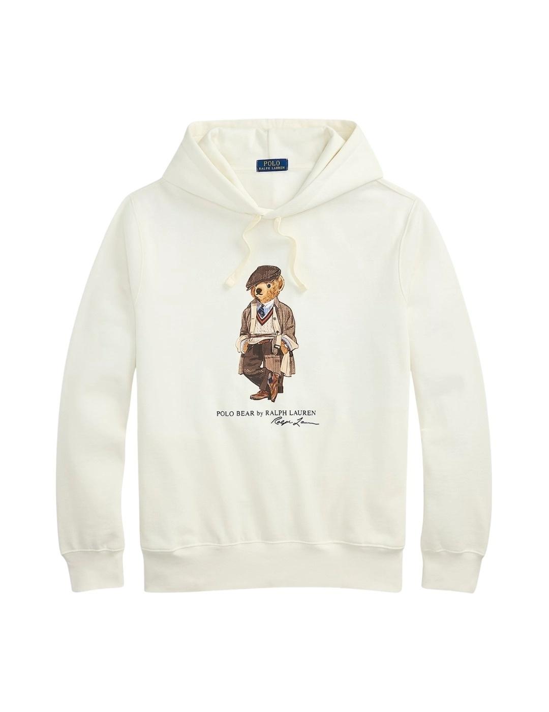 Ralph Lauren Sudadera de felpa Polo Bear Blanca