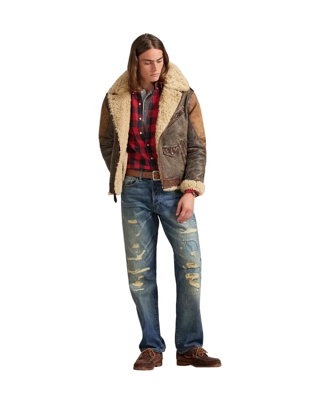 Ralph Lauren Camisa Custom fit de cuadros Roja