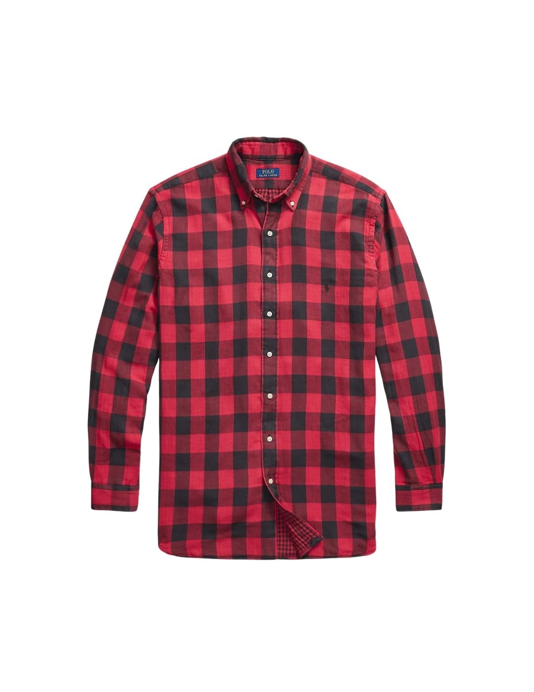 Ralph Lauren Camisa Custom fit de cuadros Roja