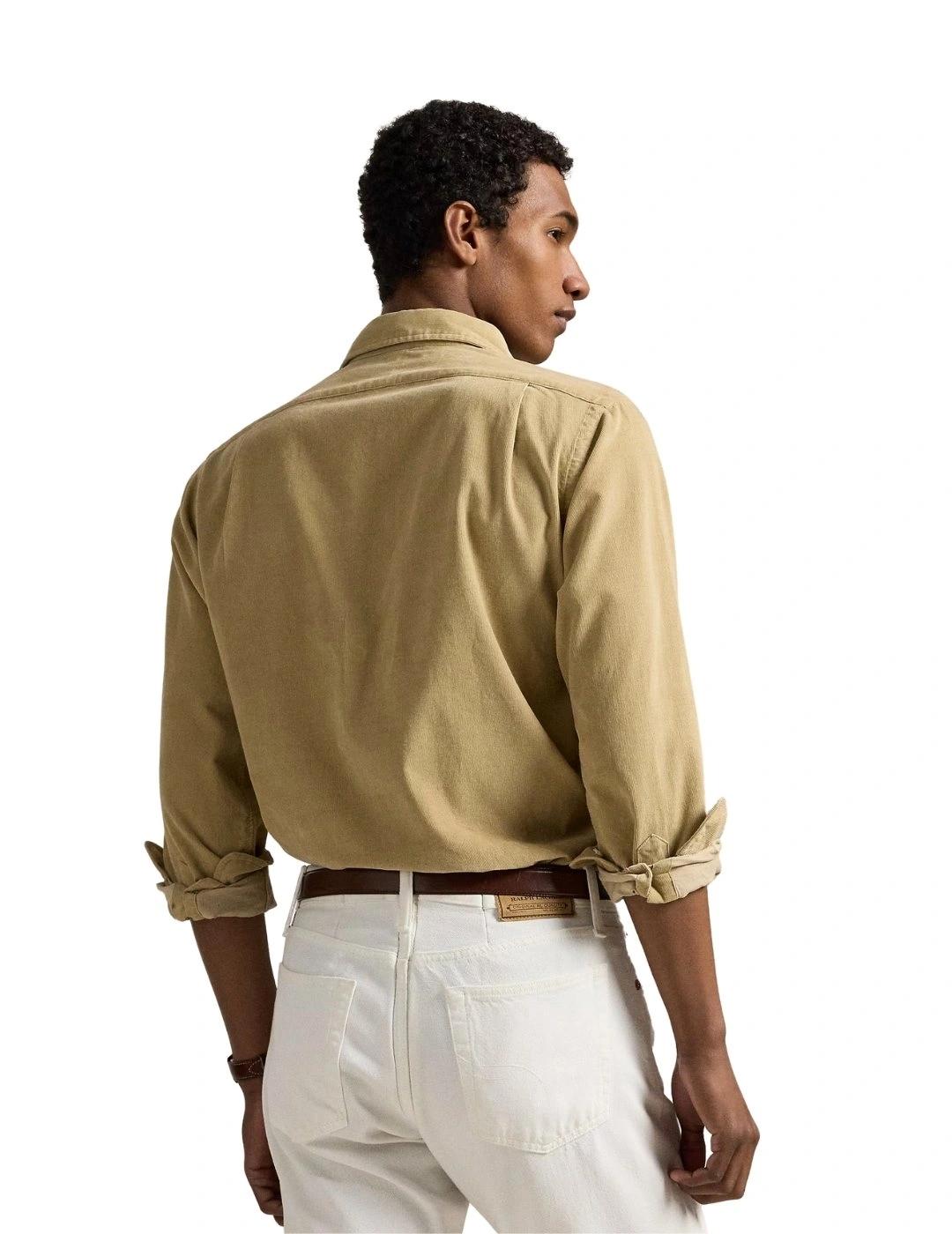 Ralph Lauren Camisa de pana Custom fit Beige