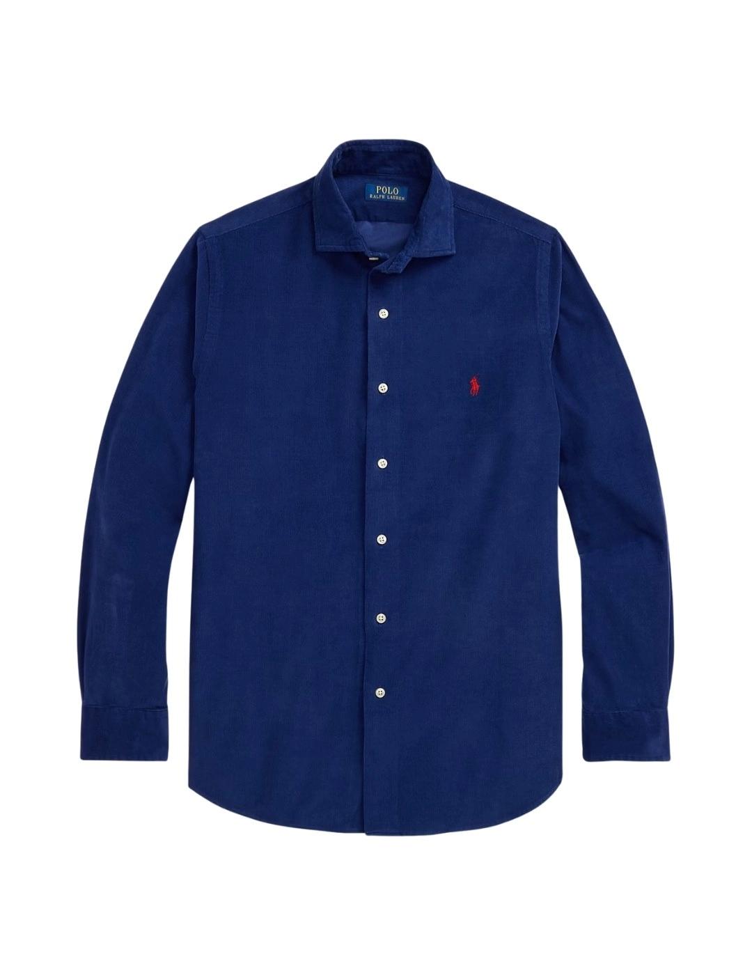 Ralph Lauren Camisa de pana Custom Fit Marino