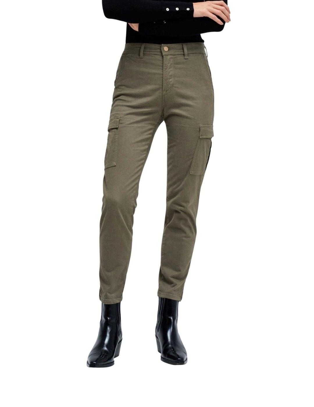 Salsa Pantalones Faith Cargo Cropped Verde skin ny