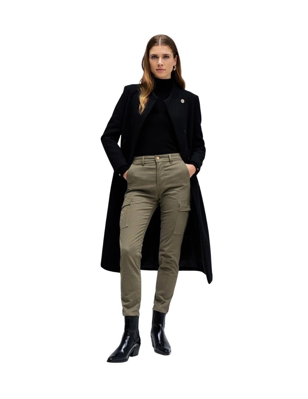 Salsa Pantalones Faith Cargo Cropped Verde skin ny